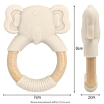 Anneau dentition Elephant silicone Bois