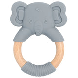 Anneau dentition Elephant silicone Bois gris