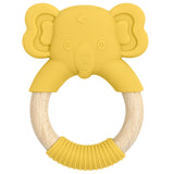 Anneau dentition Elephant silicone Bois jaune